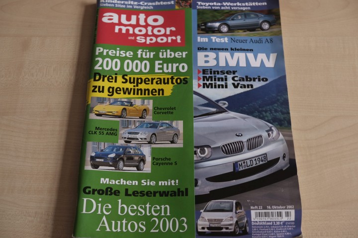 Deckblatt Auto Motor und Sport (22/2002)